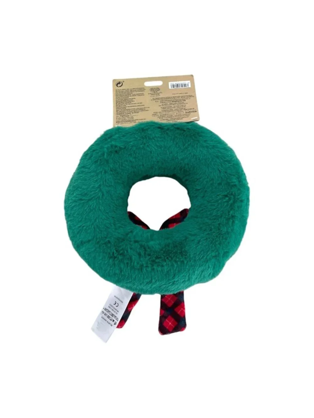Disney Parks Disney Tails Holiday Christmas Wreath Pluto Squeeze Pet Dog Toy
